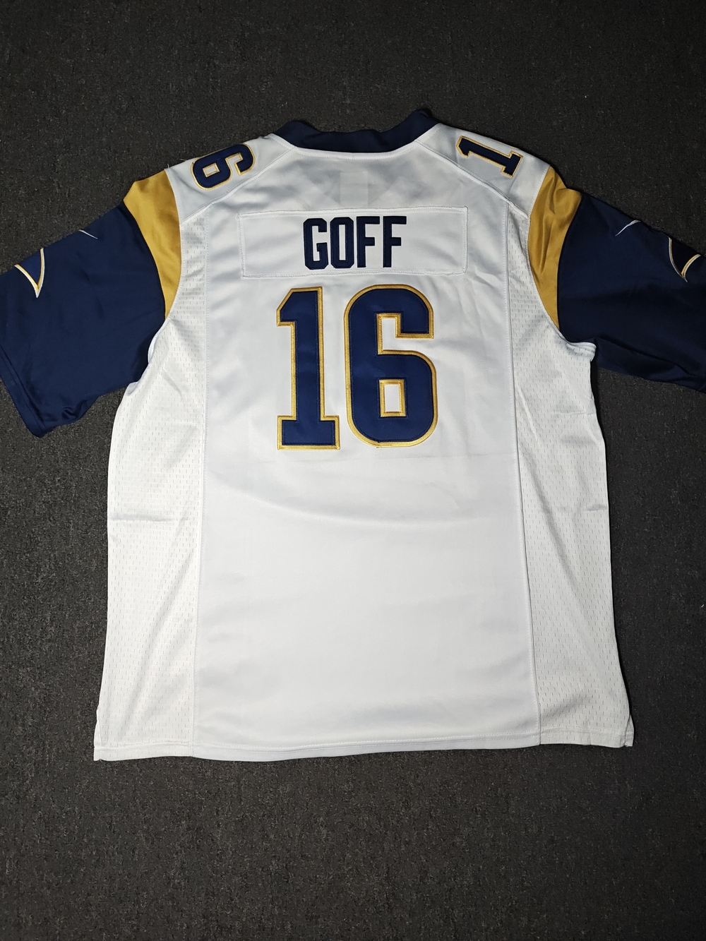 Jared Goff #16 Los Angeles Rams NFL Nike On Field White Limited Jersey Men's XL
